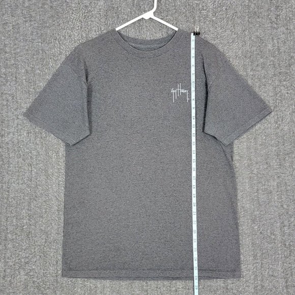Guy Harvey T-Shirt Mens M Gray Swordfish Blue Marlin AFTCO Short Sleeve Crewneck - Picture 5 of 9